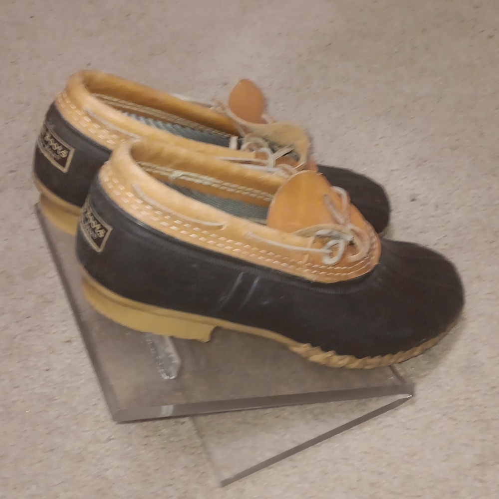 LL Bean Womens Leather Low Duck Wms Shoes 11
